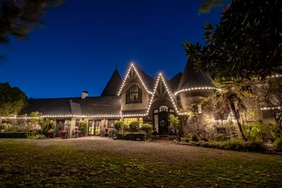 Residential Christmas lighting in Redlands, CA